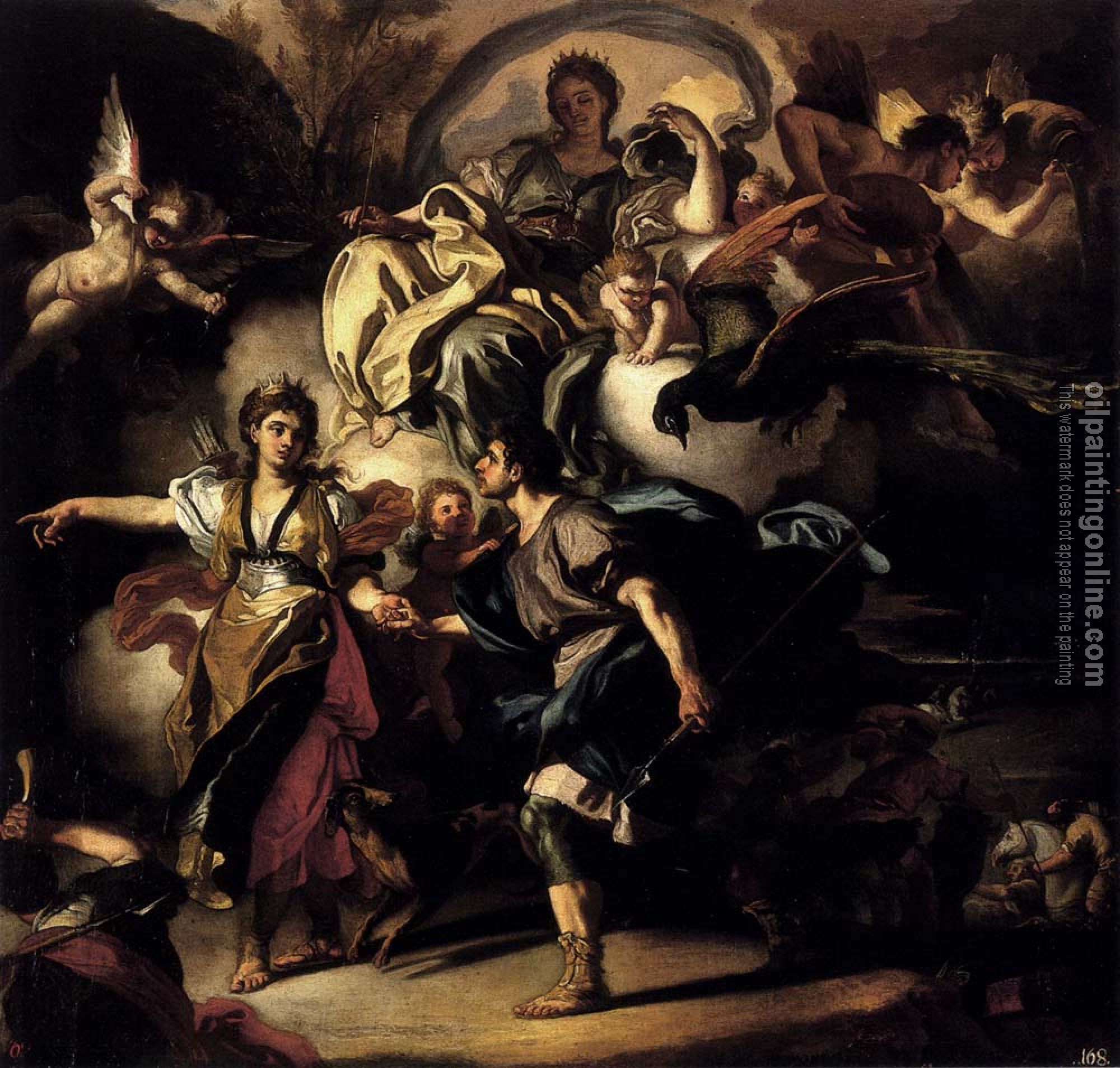 Francesco Solimena - The Royal Hunt Of Dido And Aeneas